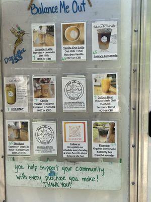  Menu   at Balance Me Out in Sacramento