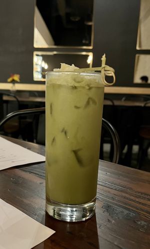 Matcha Colada, very excellent   at Roots in Riverside