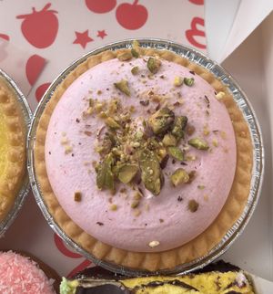 Strawberry and pistachio tart   at Pippa's Pantry in Camp Hill