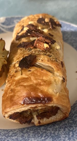 Sausage and bacon roll  at Pippa's Pantry in Camp Hill