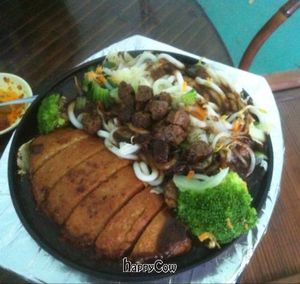 Mock fish meal that owner suggested at Jardin Verde in Santo Domingo