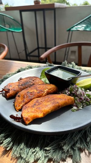 My fave,  birria, which I gave up years ago & happy to eat this! at Casa Vegana in Tulum