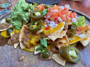 Vegan nachos  at Casa Vegana in Tulum