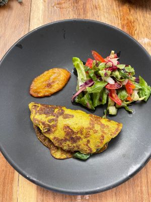 Vegan feta cheese & spinach at Casa Vegana in Tulum