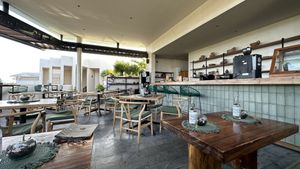 Rooftop terrace dining   at Casa Vegana in Tulum