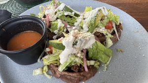 Sopes  at Casa Vegana in Tulum