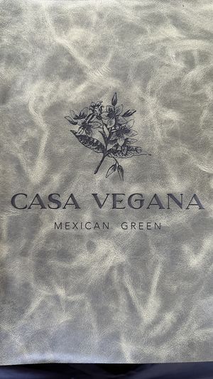 Menu cover   at Casa Vegana in Tulum