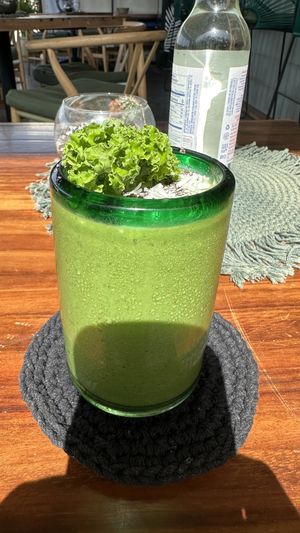 Green Love smoothie  at Casa Vegana in Tulum