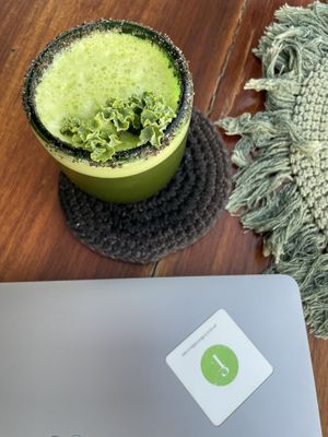 Detox juice   at Casa Vegana in Tulum