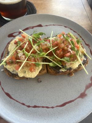 Molletes  at Casa Vegana in Tulum