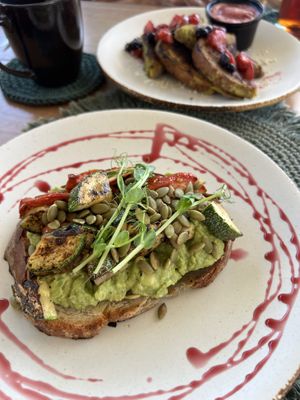 Avocado toast   at Casa Vegana in Tulum