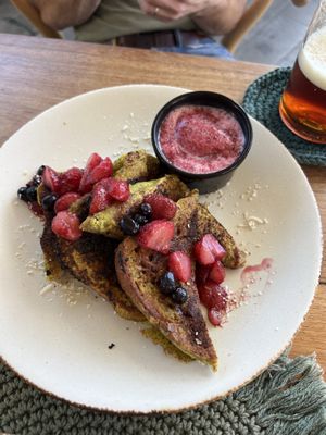 French toast   at Casa Vegana in Tulum