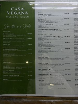 Menu! (1/3)  at Casa Vegana in Tulum