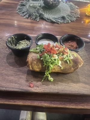 Birria Chimichanga   at Casa Vegana in Tulum