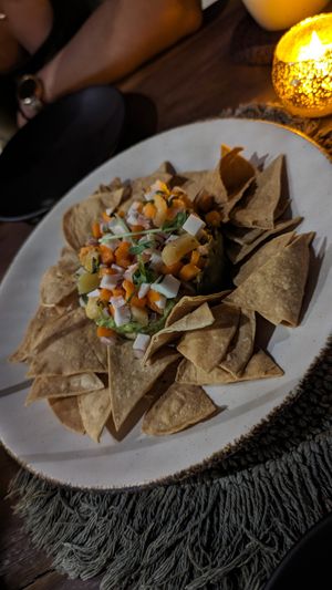 Coconut cevice at Casa Vegana in Tulum