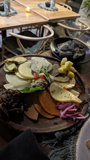 Cheese platter at Casa Vegana in Tulum