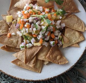 ceviche ($155) at Casa Vegana in Tulum