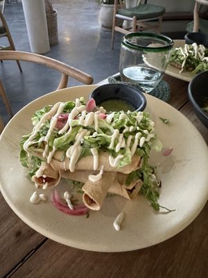 Flautass  at Casa Vegana in Tulum