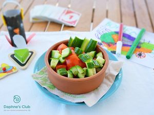 Kids mini salad at Daphne's Club Cosy Seaside Accommodation & Cosy Veggie Restaurant in Xylokastro