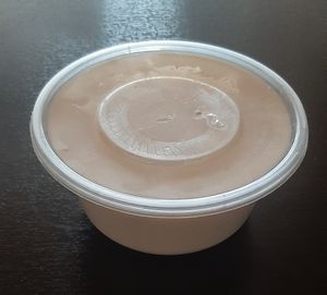 Vegan yoghurt brought from Vegan House at Vegan House in Ulaanbaatar