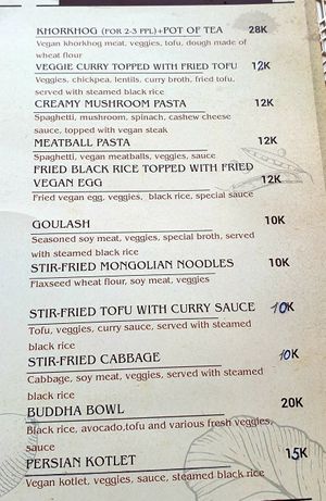  at Vegan House in Ulaanbaatar