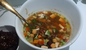 Bean soup at Vegan House in Ulaanbaatar