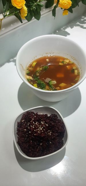 Bean soup at Vegan House in Ulaanbaatar