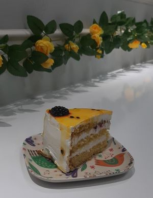 Vegan cake at Vegan House in Ulaanbaatar