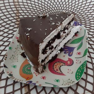 Cake at Vegan House in Ulaanbaatar