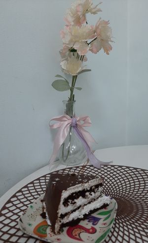 Cake at Vegan House in Ulaanbaatar