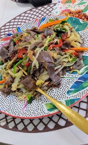 Stir fry at Vegan House in Ulaanbaatar
