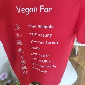 Vegan T-shirt at Vegan House in Ulaanbaatar