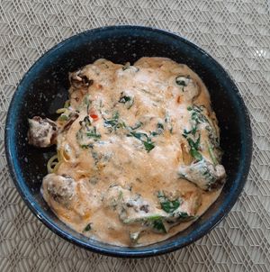 Pasta at Vegan House in Ulaanbaatar