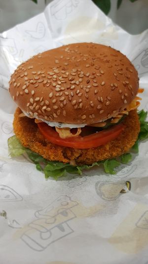 Burger at Vegan House in Ulaanbaatar
