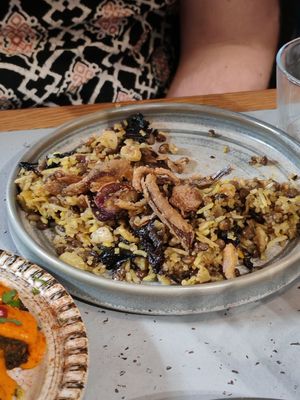 Rice and lentils at Maray in Manchester