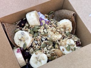 Lemon Blueberry Breakfast Crepe  at The Uprooted Kitchen in Gilbert