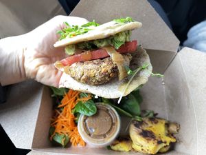 Tempeh Breakfast Sandwich  at The Uprooted Kitchen in Gilbert