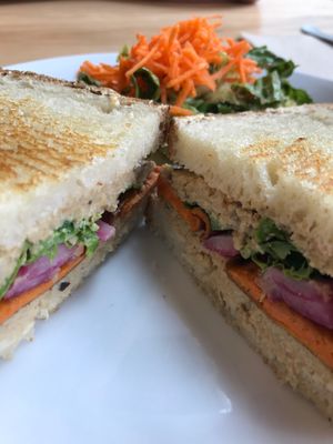 sweet potato and eggplant hummus sandwich at The Uprooted Kitchen in Gilbert