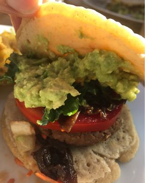 Yummy breakfast sandwich at The Uprooted Kitchen in Gilbert