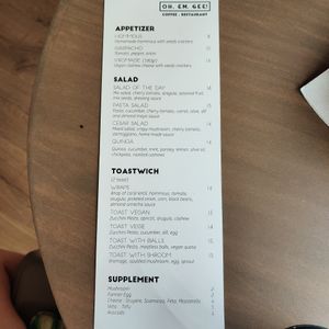 Menu food at Oh. Em. Gee! in Tunis