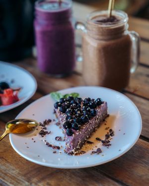 Blueberry Cheesecake at Tierra Verde in Playa Del Carmen