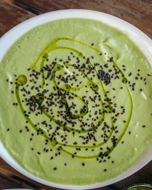 Green Goddess Soup at Tierra Verde in Playa Del Carmen
