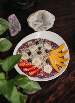 Blueberry Coconut Yogurt at Tierra Verde in Playa Del Carmen