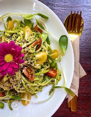 Raw Pasta at Tierra Verde in Playa Del Carmen