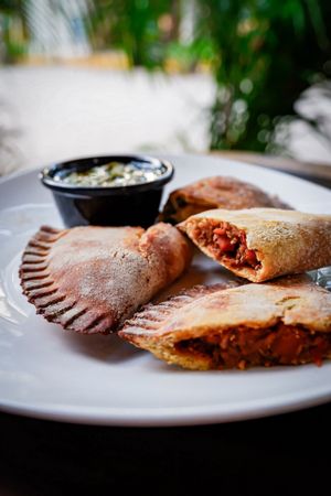 Empanadas (gluten-free) at Tierra Verde in Playa Del Carmen
