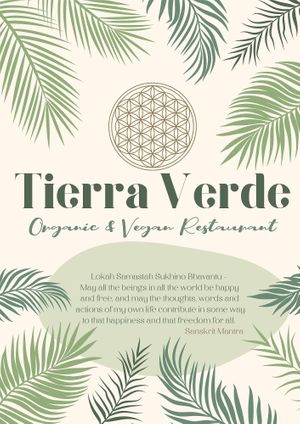 Menu 1 at Tierra Verde in Playa Del Carmen