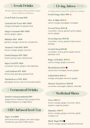 Menu 10 at Tierra Verde in Playa Del Carmen