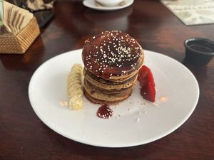 Good Hotcakes, terrible coffees  at Tierra Verde in Playa Del Carmen
