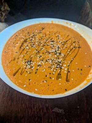 Cold soup at Tierra Verde in Playa Del Carmen