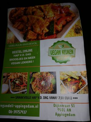 Folder at Vegan Keuken in Appingedam